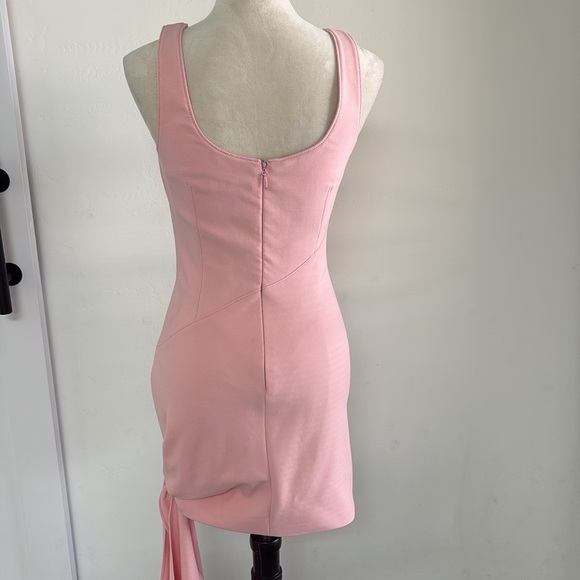 Cinq A Sept Sharon Knotted Crepe Mini Dress, Pink, 4 - Picture 5 of 13